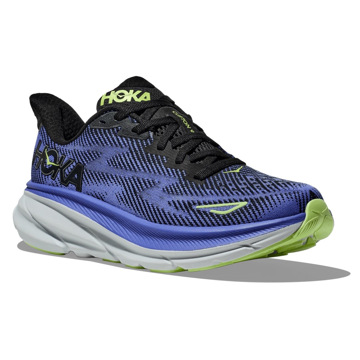 Hoka Clifton 9 - Womens Running Shoes - Black/Stellar Blue | Sportitude