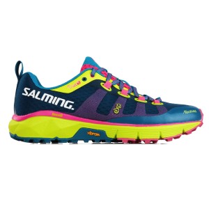 Salming Trail 5 - Womens Trail Running Shoes - Blue/Fluo Yellow