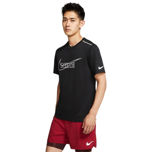 Nike Dri-Fit Breathe Mens Running T-Shirt - Black