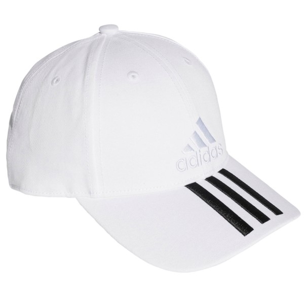 Adidas Six-Panel Classic 3-Stripes Kids Training Cap - White/White/Black