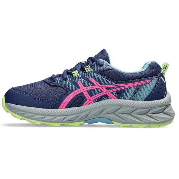 Asics Gel Venture 9 GS - Kids Trail Running Shoes - Deep Ocean/Hot Pink