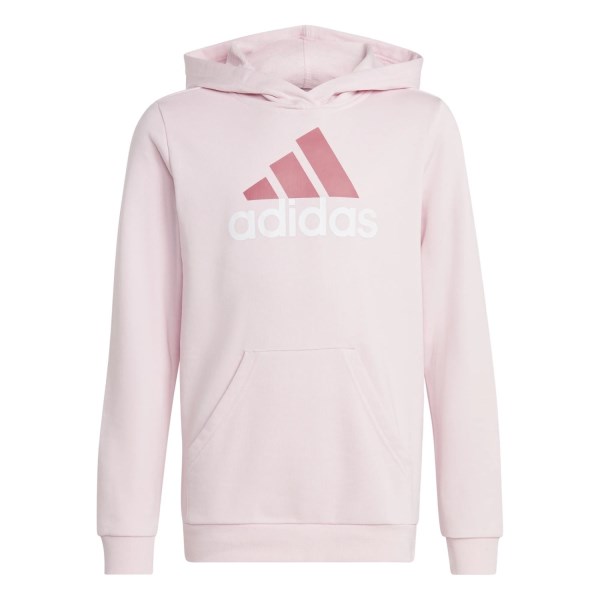 Adidas Essentials Big Logo Cotton Kids Girls Hoodie - Clear Pink/Preloved Fuchsia/White