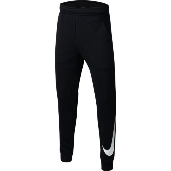 Nike Dri-Fit Fleece Kids Boys Training Pants - Black/White