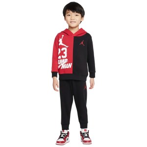 Jordan Jumpman Elevated Kids Hoodie & Track Pants Set - Black/Red