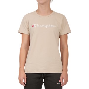 Champion Script Womens T-Shirt - Beige
