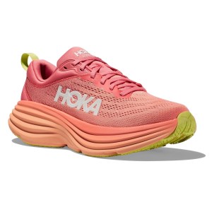 Hoka Bondi 8 - Womens Running Shoes - Coral/Papaya