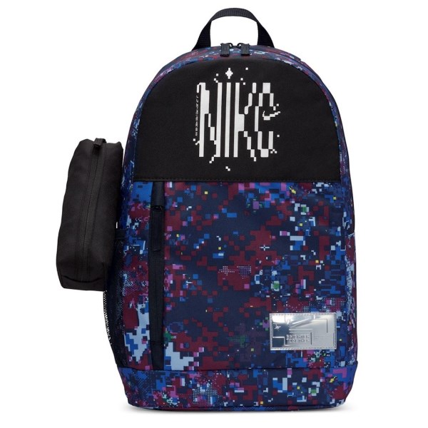 Nike Elemental Printed Backpack Bag - Black/Black/Metallic Silver