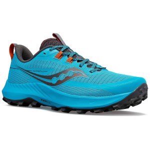 Saucony Peregrine 13 - Mens Trail Running Shoes - Agave/Basalt
