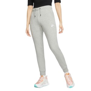 Nike Sportswear Essential Fleece Womens Sweatpants - Dark Grey Heather/Matte Silver/White