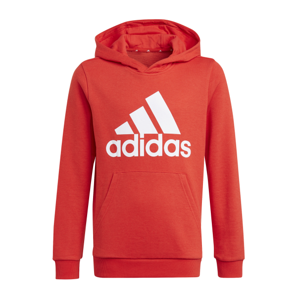 Adidas Essentials Big Logo Kids Hoodie - Vivid Red/White