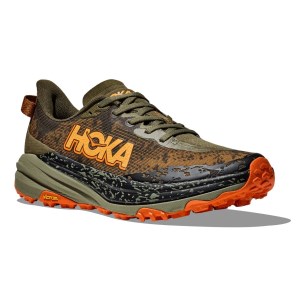 Hoka Speedgoat 6 - Mens Trail Running Shoes - Antique Olive/Squash