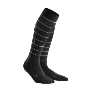 CEP Reflective Long Running Socks - Black