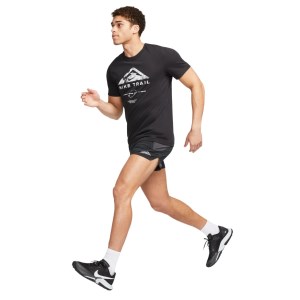 Nike Core Second Sunrise 5 Inch Mens Trail Running Shorts - Black/Dark Smoke Grey/White