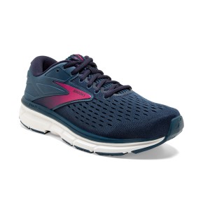 Brooks Dyad 11 - Womens Running Shoes - Blue/Navy/Beetroot