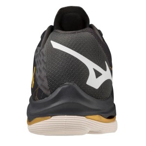 Mizuno Wave Lightning Z7 - Mens Indoor Court Shoes - Black Oyster/MP Gold/Iron Gate