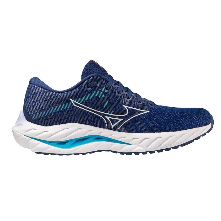 Mizuno Wave Inspire 19 - Womens Running Shoes - Blue Depths/White ...
