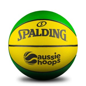 Spalding Aussie Hoops Outdoor Basketball - Green/Gold