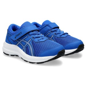 Asics Contend 8 PS - Kids Running Shoes - Illusion Blue/Pure Silver
