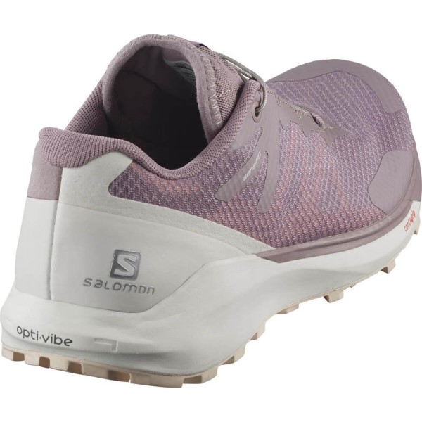 Salomon Sense Ride 3 - Womens Trail Running Shoes - Quail/Vanilla Ice/Bellini
