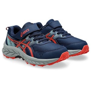 Asics Gel Venture 9 PS - Kids Trail Running Shoes - Night Sky/Red Snapper