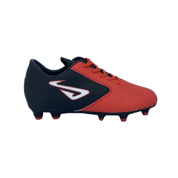 Nomis Rapid Junior FG - Kids Football Boots - Red/Black