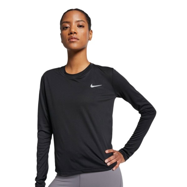 Nike Miler Womens Long Sleeve Running Top - Black