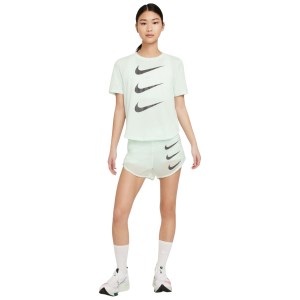 Nike Run Division Womens Running T-Shirt - Barely Green/Black