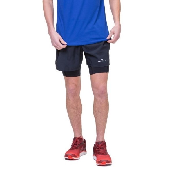 Ronhill Core Twin Mens Running Shorts - Black