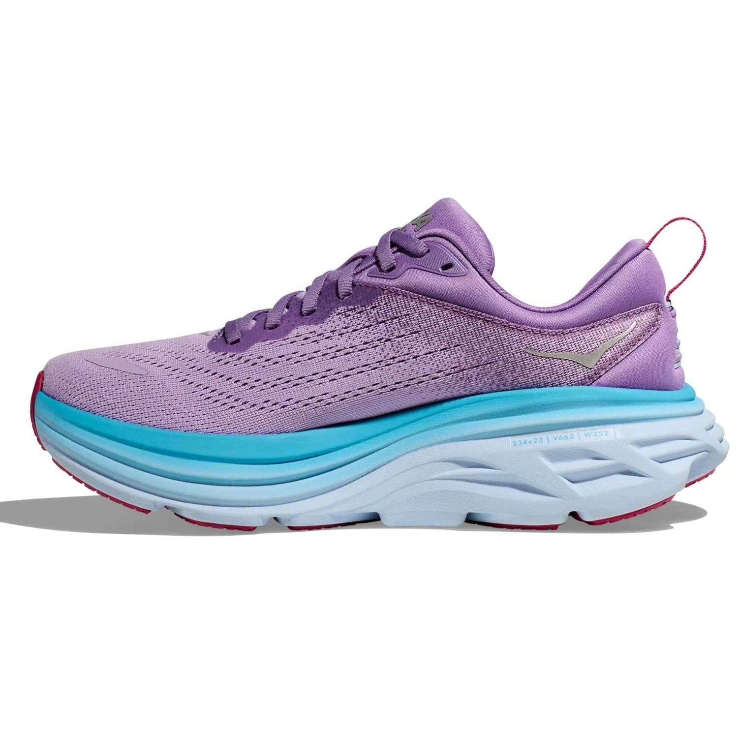 Hoka Bondi 8 - Womens Running Shoes - Chalk Violet/Pastel Lilac ...