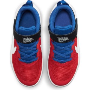 Nike Team Hustle D 10 PS - Kids Basketball Shoes - Off Noir White/University Red/Game Royal