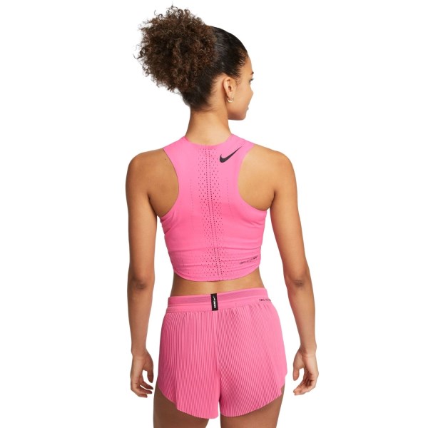 Nike Dri-Fit ADV AeroSwift Womens Racing Crop Top - Pinksicle/Black