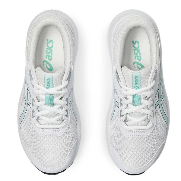 Asics Contend 8 GS - Kids Running Shoes - White/Aurora Green