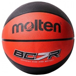Molten Rubber 8 Panel Basketball - Size 7 - Red/Black