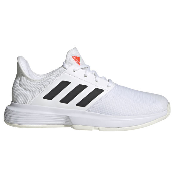 Adidas GameCourt - Womens Tennis Shoes - White/Black/Solar Red
