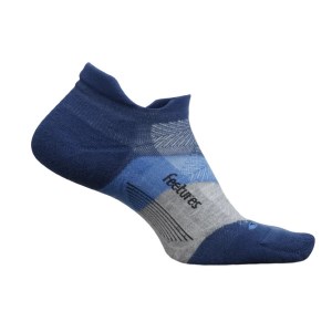 Feetures Elite Max Cushion No Show Tab Running Socks - Buckle Up Blue