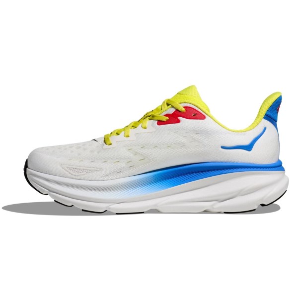 Hoka Clifton 9 - Mens Running Shoes - Blanc De Blanc/Virtual Blue