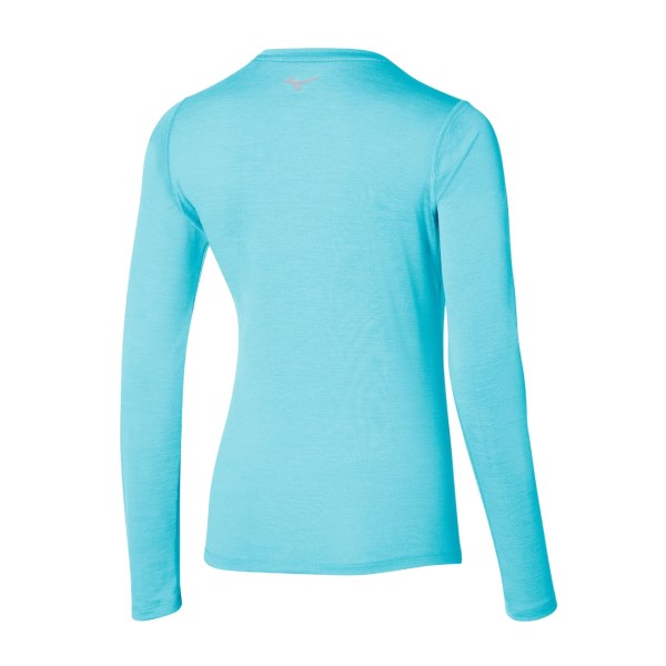 Mizuno Impulse Core Womens Long Sleeve Running T-Shirt - Blue Glow