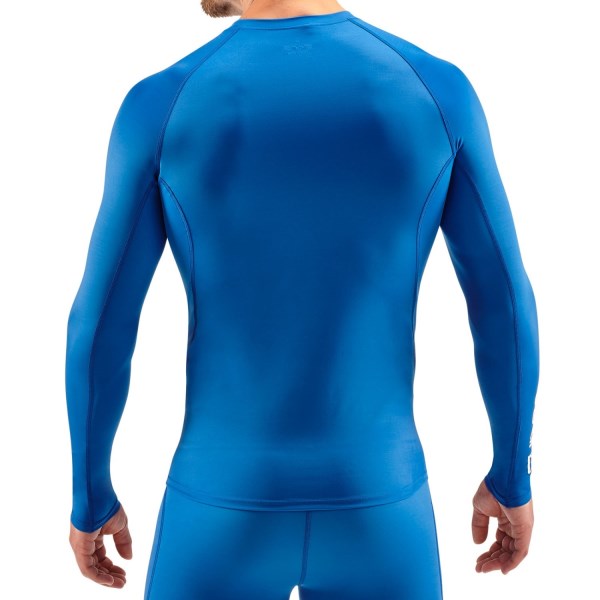 Skins Series-1 Mens Compression Long Sleeve Top - Bright Blue