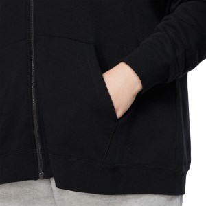 Nike Sportswear Essential Full Zip Womens Hoodie - Plus Size - Black/White