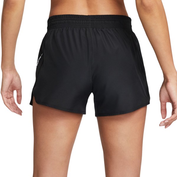 Nike Dri-Fit Swoosh Run Mid-Rise Brief-Lined Womens Running Shorts - Black/White
