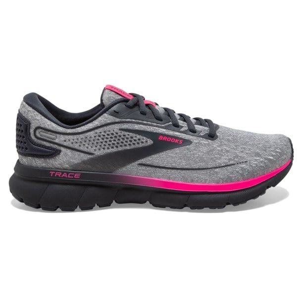 Brooks Trace 2 - Womens Running Shoes - Oyster/Ebony/Pink | Sportitude
