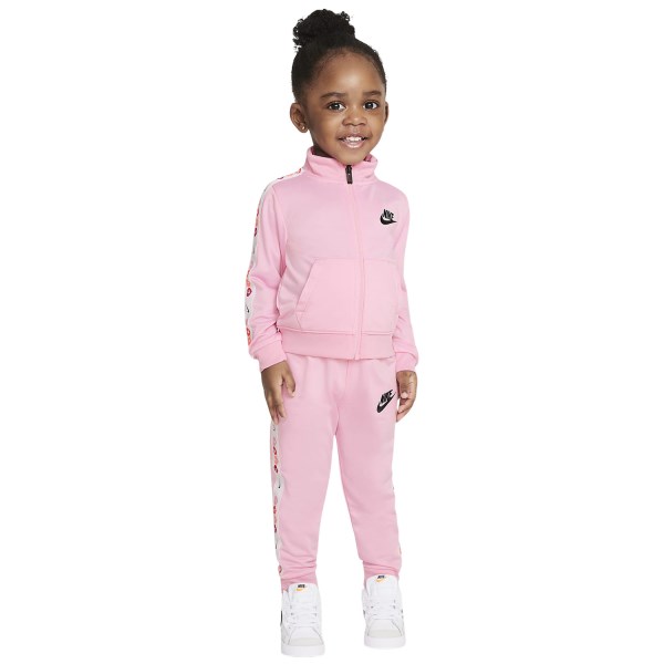Nike Heart Taping Tricot Toddler Tracksuit Set - Pink/White/Black