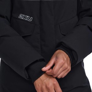2XU Commute Womens Longline Insulation Jacket - Black/Black