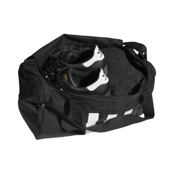 Adidas Essential 3-Stripes Small Training Duffel Bag - Black/White