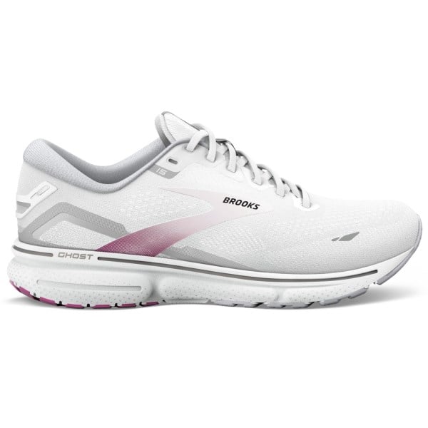Brooks Ghost 15 - Womens Running Shoes - White/Oyster/Viola