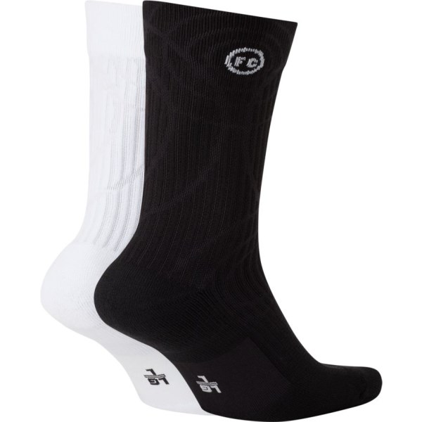 Nike F.C SNKR Sox Essential Soccer Socks - 2 Pack - Black/White