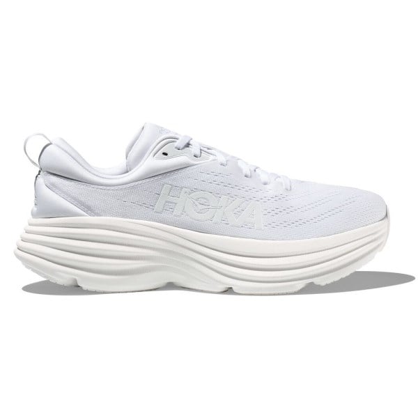 Hoka Bondi 8 - Mens Running Shoes - White/White | Sportitude
