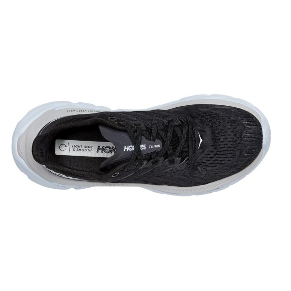 Hoka Clifton Edge - Mens Running Shoes - Black/White