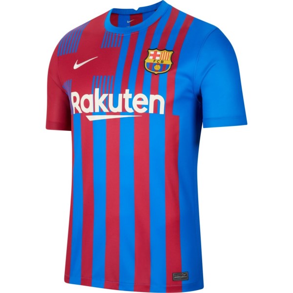 Nike FC Barcelona 2021/22 Stadium Home Mens Soccer Jersey - Soar Pale/Ivory