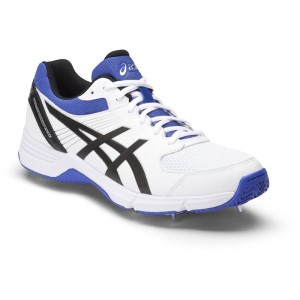 Asics Gel 100 Not Out - Mens Cricket Shoes - White/Onyx/Blue